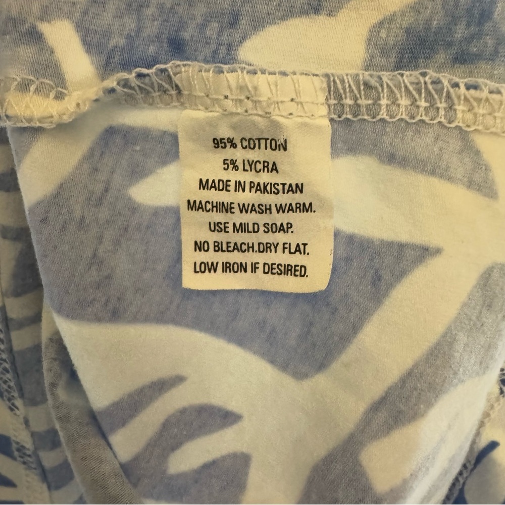 Barbara gerwitt // light blue, white coral print v neck dress sz small mpm - Picture 8 of 8